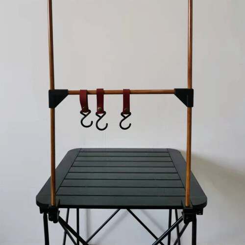 1 Set Aluminiumlegering Camping Förvaringsstativ Svart 1