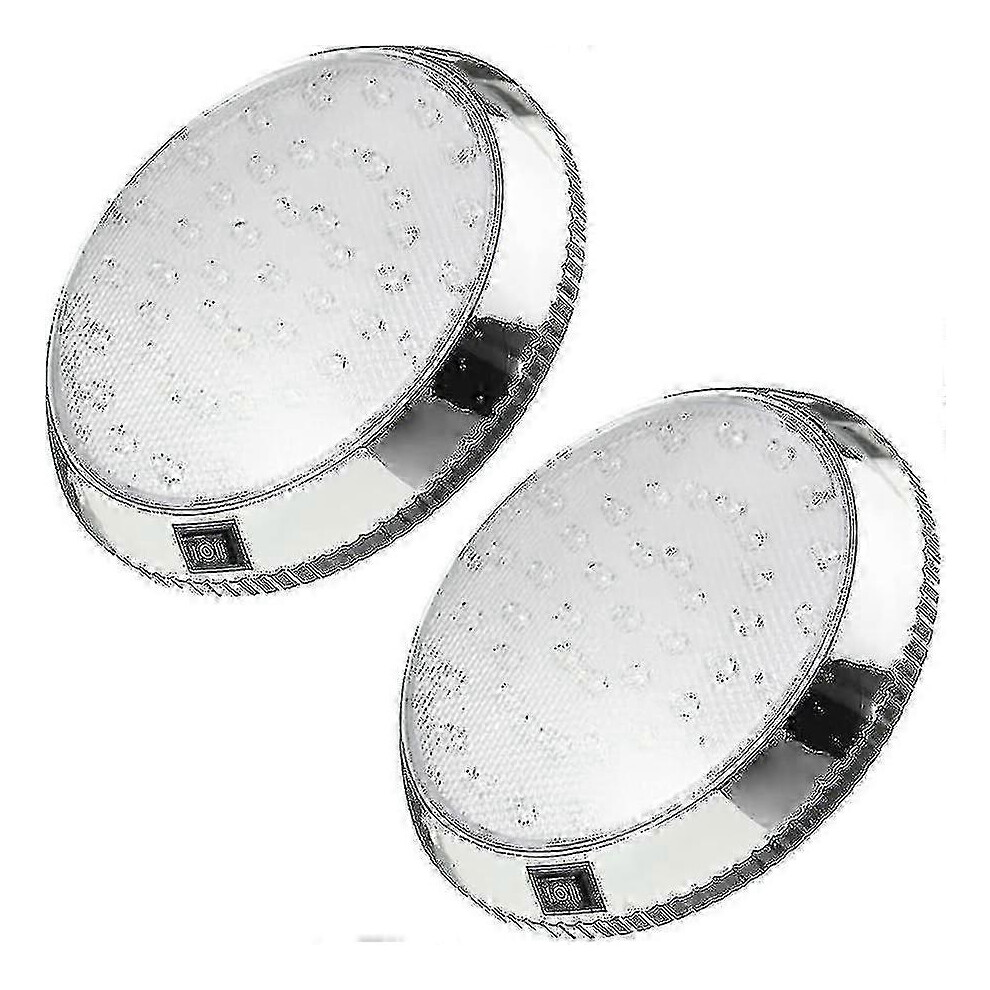 Kikidex (As Show, One Size) Rv Interior Light, 2 Pcs 12V Led Ceiling Dome Roof Light 46 Led Caravan Interior Lighting With On/Off Switch, Interior Spot Lights
