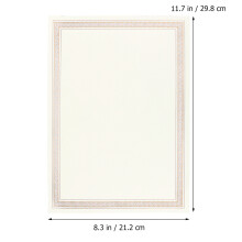 15 Pcs/Pack A4 Metallisk Guldrand Certifikatpapper
