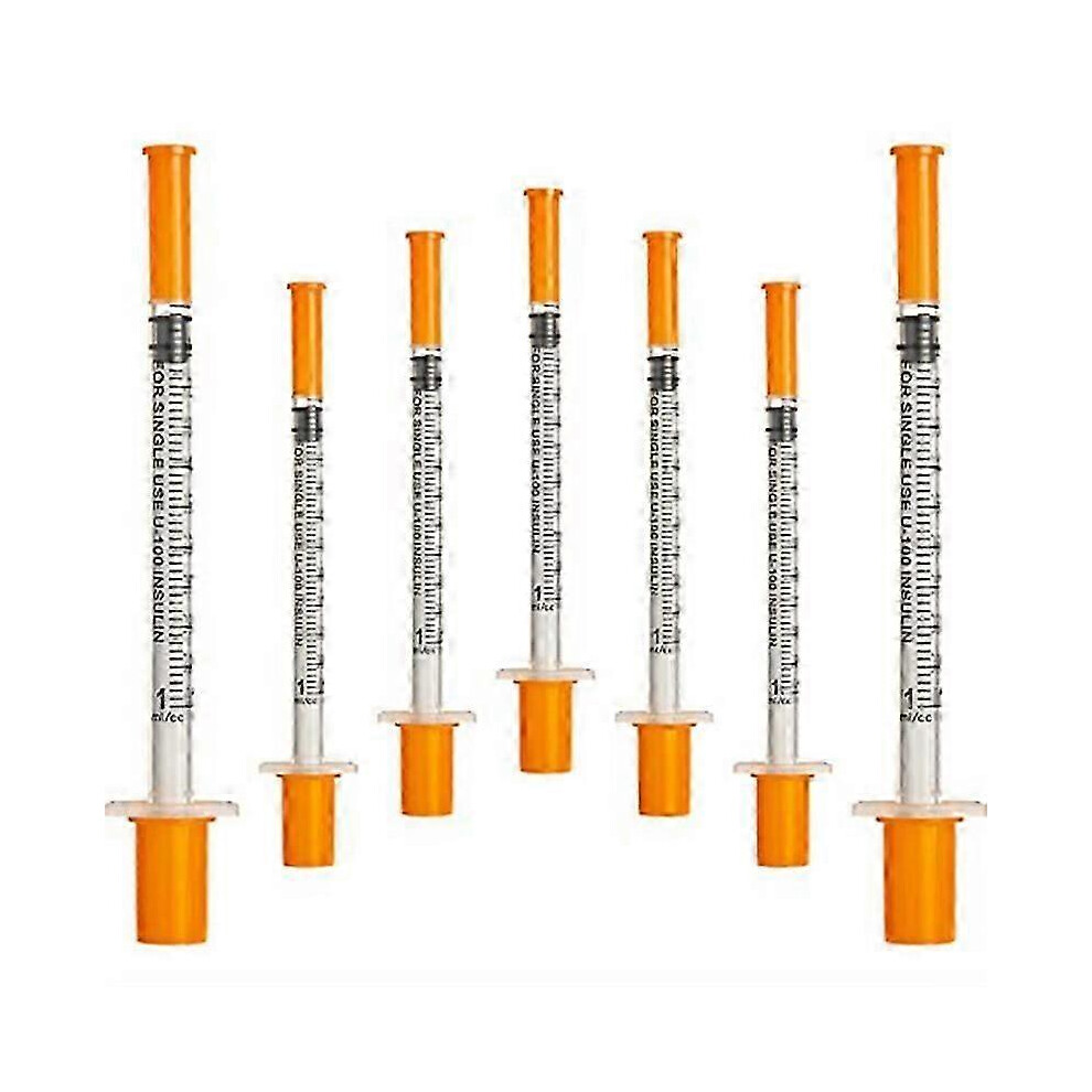 Kikidex (As Show, One Size) 50Pcs/Pack 1Ml Syringe With 30G (8Mm Long) Lab Supplies Individually Sealed Package