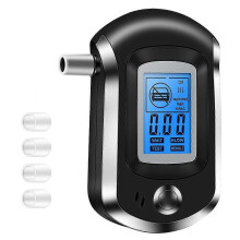 (As show, One size) AT6000 Digital Breath Alcohol Tester Mini Professional Police Alcohol Tester Breath Drunk Driving An