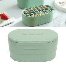 Eiswürfelform 72 Würfel, grün mit Deckel, groß