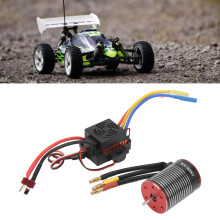 3600KV 60A ESC Combo for 1/10,12,16 RC Car Black Red 36mm