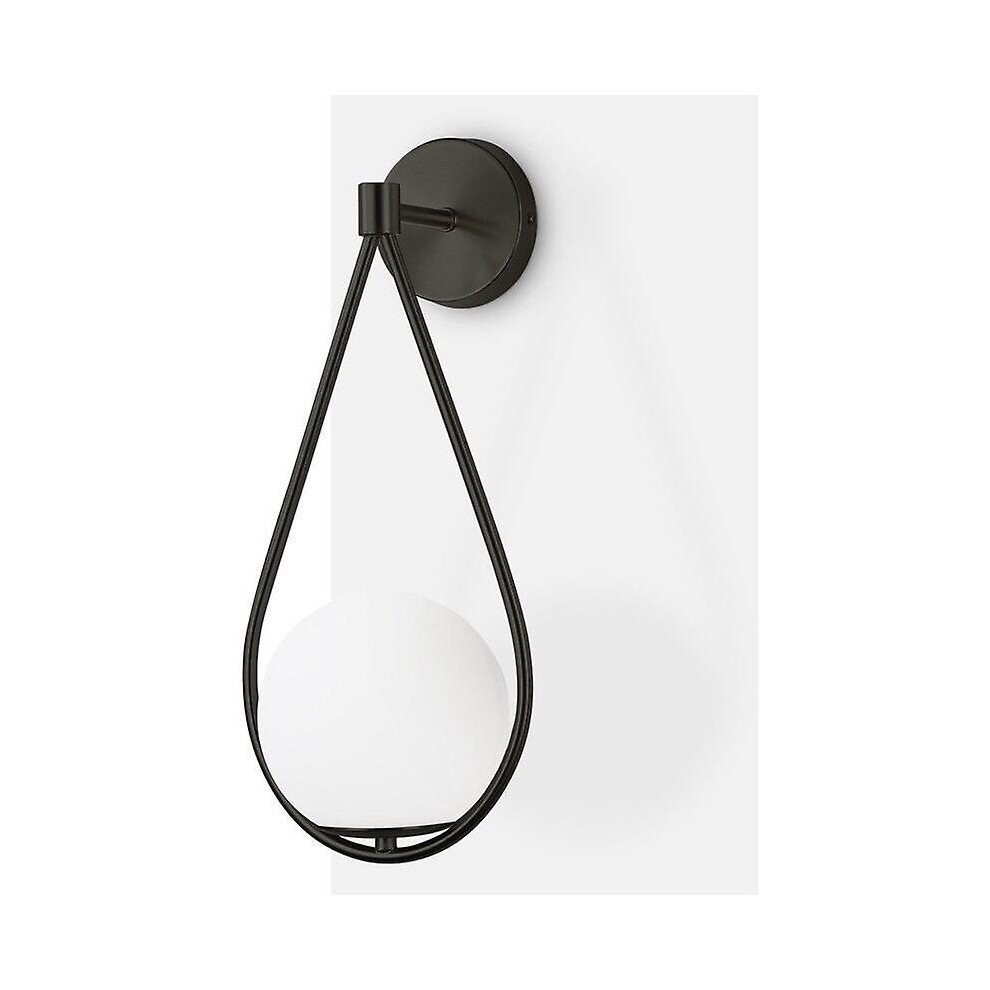 Kikidex (As Show, One Size) Globe Glass Wall Light - Black