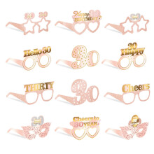 Lot de 12 lunettes de cabine Photo amusantes, accessoires-30 ans
