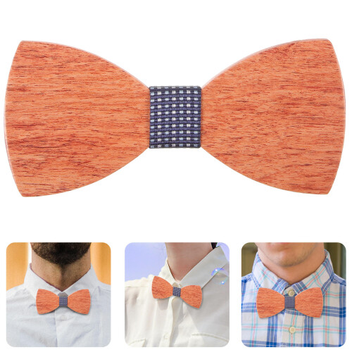 Wood Bowtie Halsband Brudgumsslagen 2