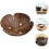 Raindrops Shell Shape Soap Dish Wood Material Drainage 1pack 6