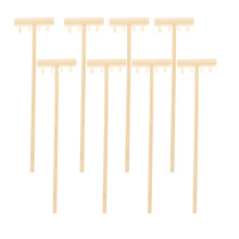 8Pièces Petit Râteau Zen Beige Bambou Pour Jardin Bac À