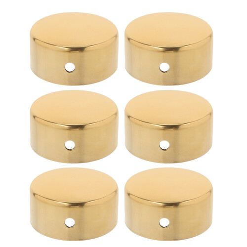 6 Pcs Handrail End Caps 1,77 Inch/45 Mm Rostfritt