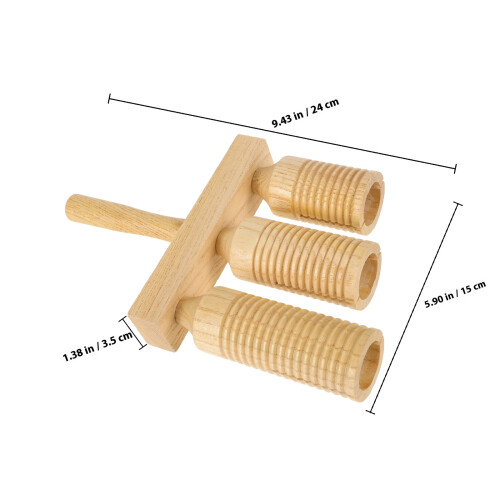 1 Set Guiro Perkussionsinstrument Med Rytmsticka 1