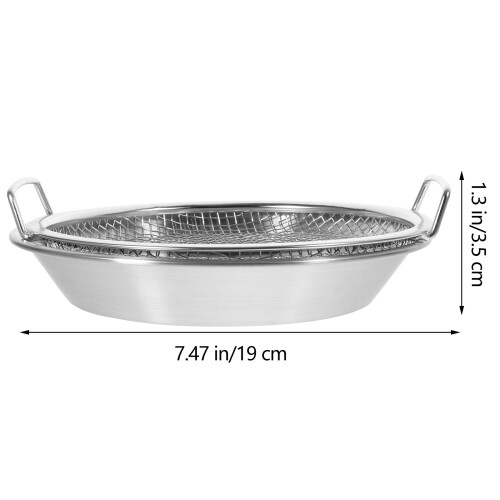 1 Set Frites Serveringsplatta Rund Avkylningsnät 1