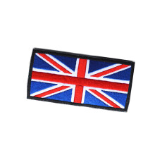 British Flag Element Patches, Kartonbroderad Pumpkin-mönster Syapplikation