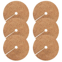 6Pcs Fiber Blomlåda Matta Mulch Ring Rund Anti-Gräs