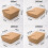 20Pcs Kraftpappers Lunchlåda Engångs Matförvaringsbehållare 2000 Ml 3