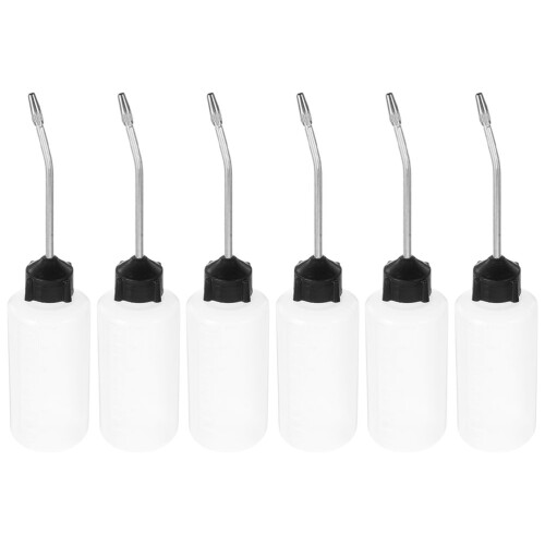 6 Pcs Sömnmaskinsoljedispenser - Plastflaskor Med Långt Munstycke