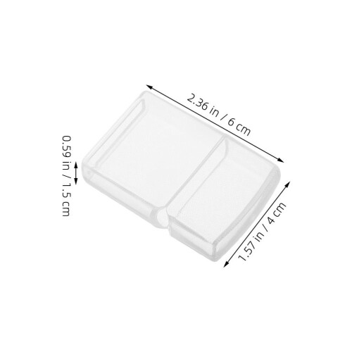 3Pcs Transparent Bensinlås Skyddsburk Högklar Plast För 1