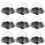 50Pcs Äggula Puff Måncake Låda Av Transparent (Svart) 2