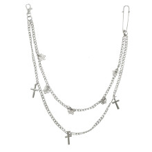 1 St Punk Metal Dubbellagd Byxrem Klädaccessoar
