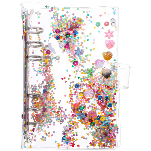 Glitter Binder Notebook Skal Löstbladsskal Kontorsaccessoar