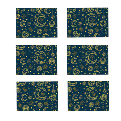 6 Stück Eid Mubarak-Geschenkpapier, 70 x 50 cm, große-Typ J