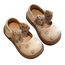 (30, Rice White) Dress SHoes for Little Girls Unique Retro Embroidered Design Wedding Girl Shoes