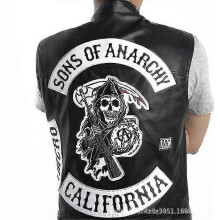 (XL,Hoodie gray)Sons Of Anarchy Hoodie Tv Soa Cosplay Costume Men Zipper Jacket Leath
