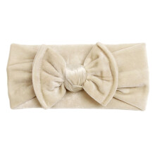 Candy Colors Baby Bowknot Hairband Broadside Headband-Beige