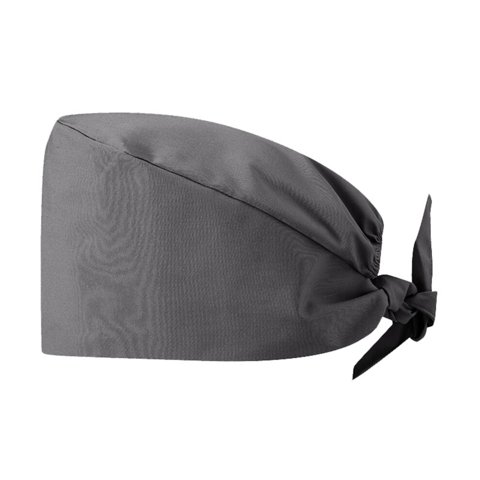 Hospital Doctor Nurse Hat With Buttons Plain Color Scrub-Gray 7704000070690