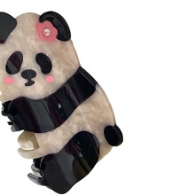 Girls Panda Hair Claws Aesthetic Acid Jaw-Flowers Panda Acryli