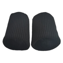 Detachable Ribbed Wrist Cuffs for Shirt Girls High-Black L