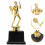 Badminton Trophy Plastic Award with Smooth Surface and Base 3