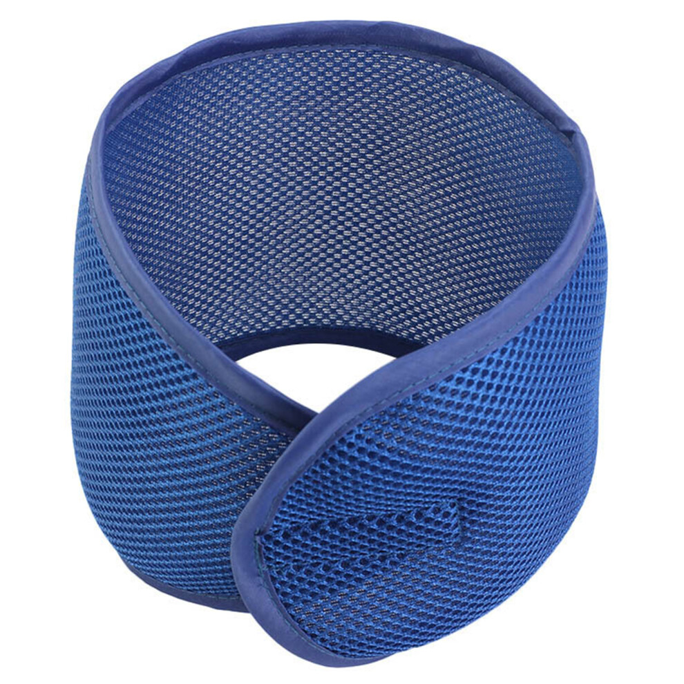 Blue Mesh Wrap Makeup Spa Headbands For Washing Face Mesh Hair