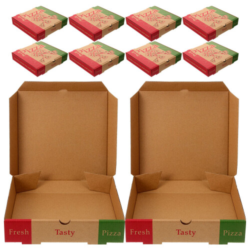 10Pcs Pizzaförpackning 8 Tum För Avhämtning