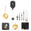 1Set Home Black Quartz Clock Movement Replacement Kit Durable Plastic 3