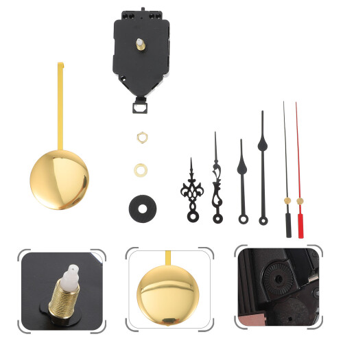 1Set Home Black Quartz Clock Movement Replacement Kit Durable Plastic 2
