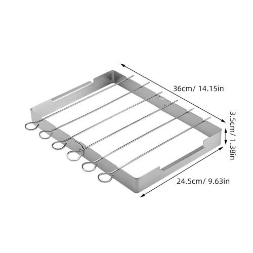 1 Set Hållbar Grill Av Rostfritt För Utomhusbruk 1