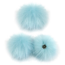 Pompoms Fluffy Plush Ball Faux Fur for Women Girl-mint green