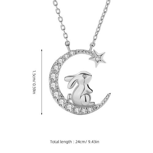Rhinestone halsketting met en ster 2