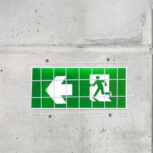 Emergency Exit Light Protection Cover Wire Guard För Metal Exit Sign 2