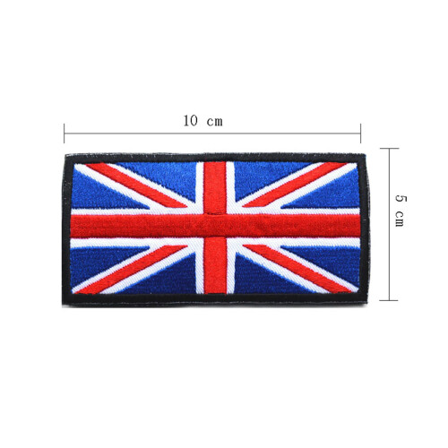 Brittiska Flaggelement Fästikoner Kartonmönster Broderade Pompisar 2