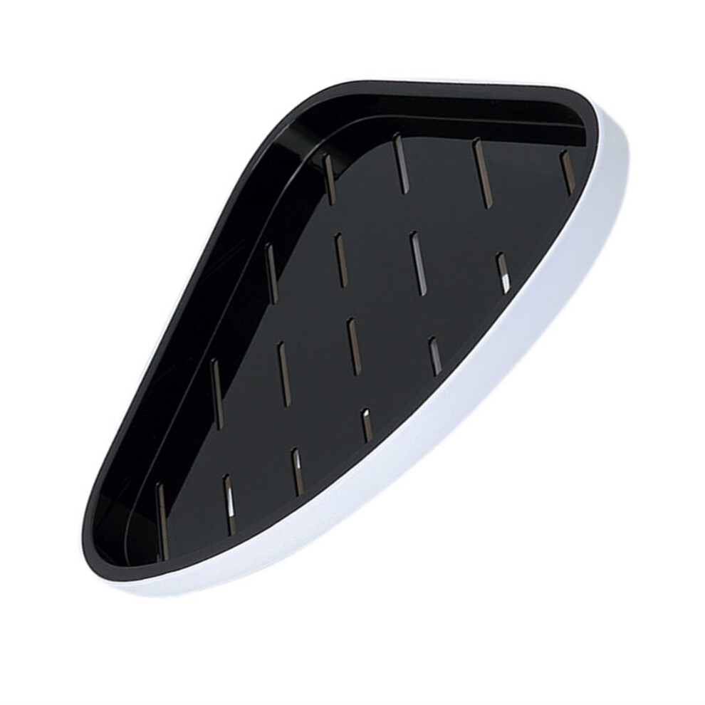 Black Triangle Plastic Corner Bathroom Rack, Waterproof, Ventilated Shelf-image-OPC-PMJSKJX-NEW