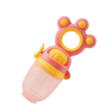 Baby Pink Silikon-Obstfüller-Schnuller mit niedlicher Form – Drücken & geschmacksneutral