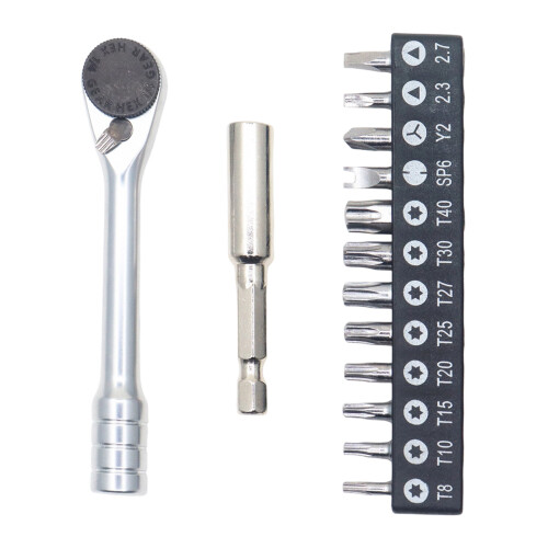 Ratchet Handle 1/4Inch Drive with-Three horizontal han