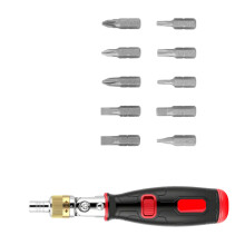 10Pcs Precisions Multi Angle Ratchet Wrench Screwdriver Set-Red