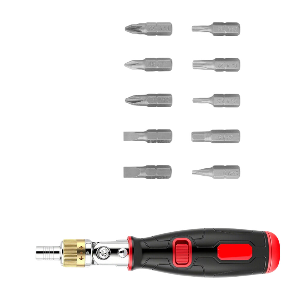 10Pcs Precisions Multi Angle Ratchet Wrench Screwdriver Set-Red 7754000207244