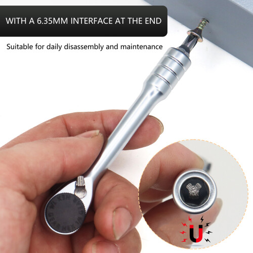 Ratchet Handle 1/4Inch Drive with-Three horizontal han 1