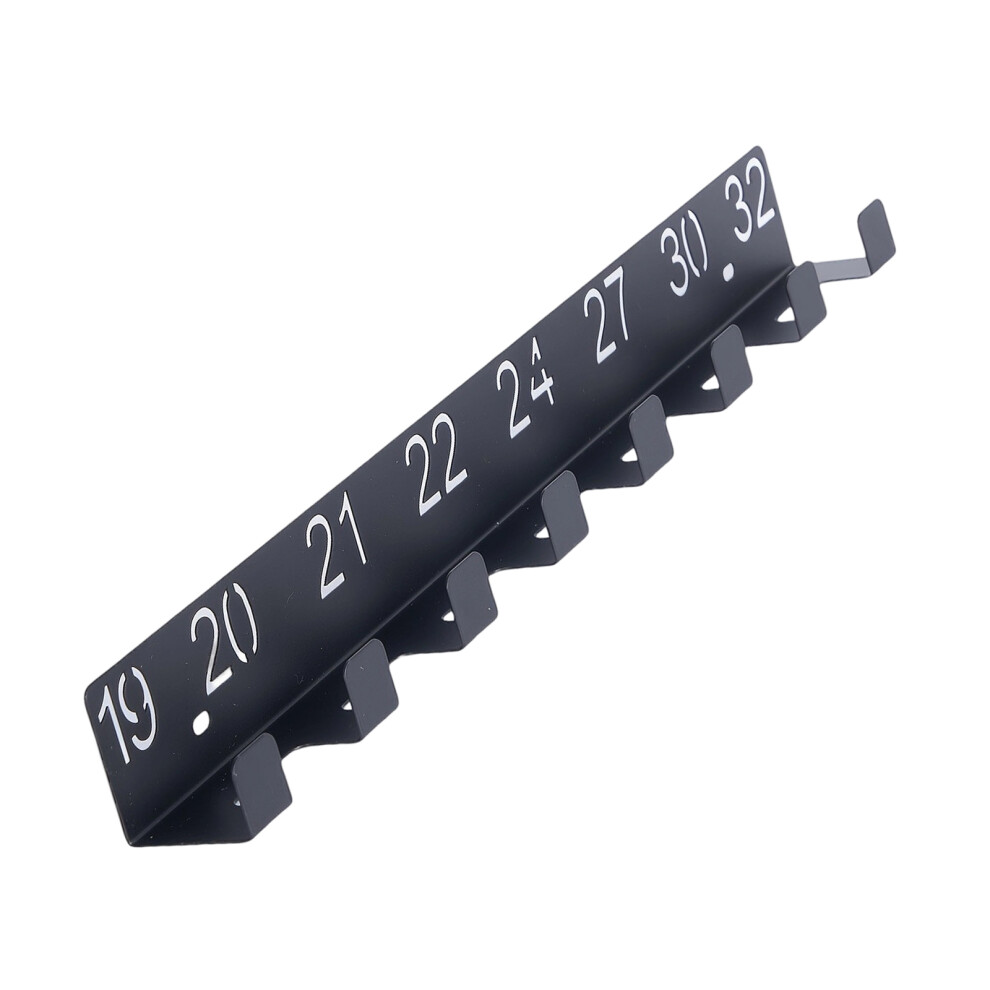 Space Saving Black Metal Wrench Rack With Hooks-Large 19 To 32 7754000209101