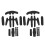 Black Universal Helmet Foam Liner with Sticky Adhesive & Hook Loop 2