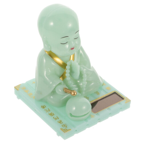 Solströmsdriven Buddha Figur För Bilinstrumentbräda