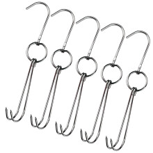 5Pcs Kinesiska Baconhängare Skinka Kött Fisk Stekhängare